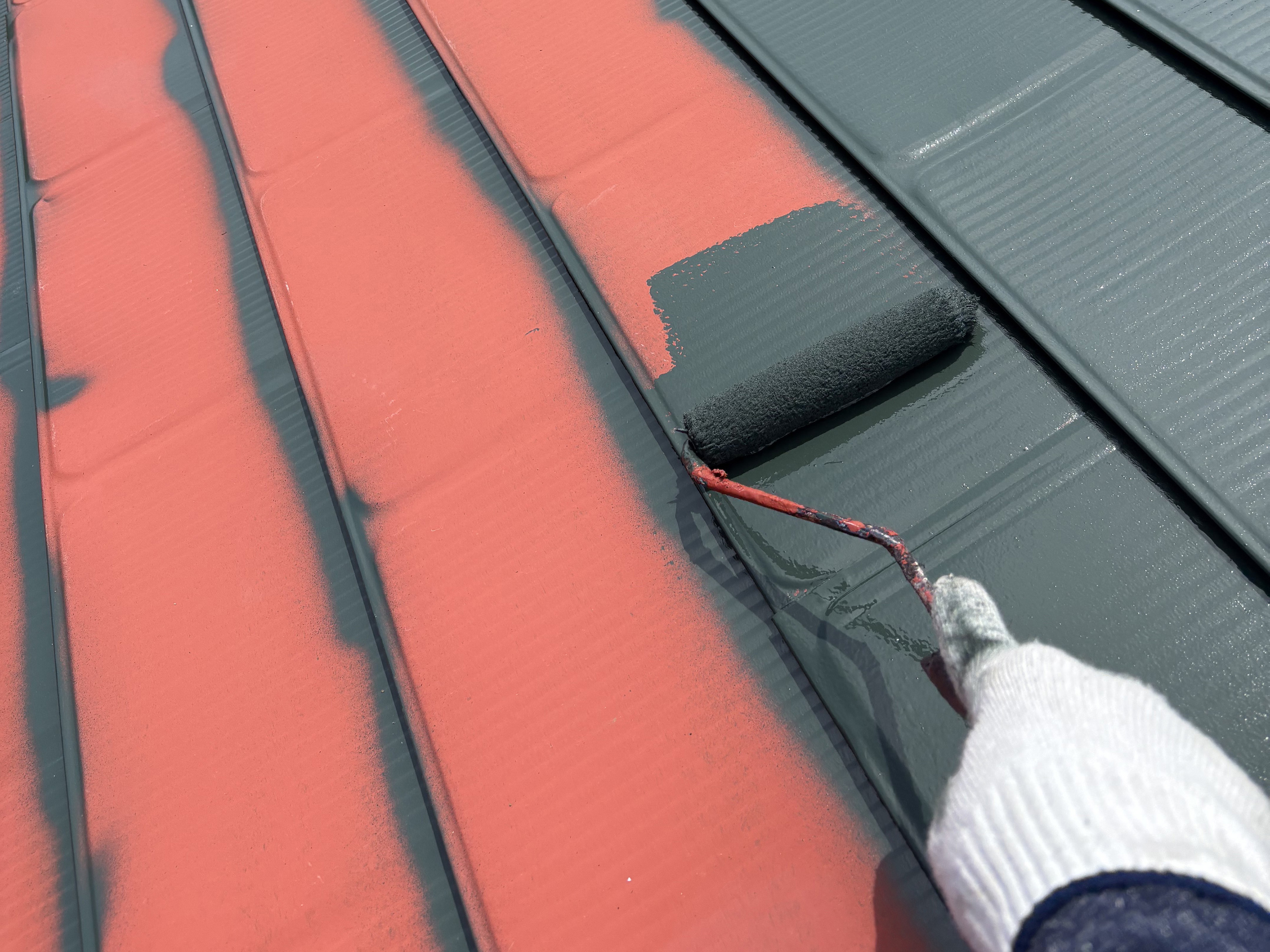 埼玉県鶴ヶ島市I様邸の中塗り中の写真