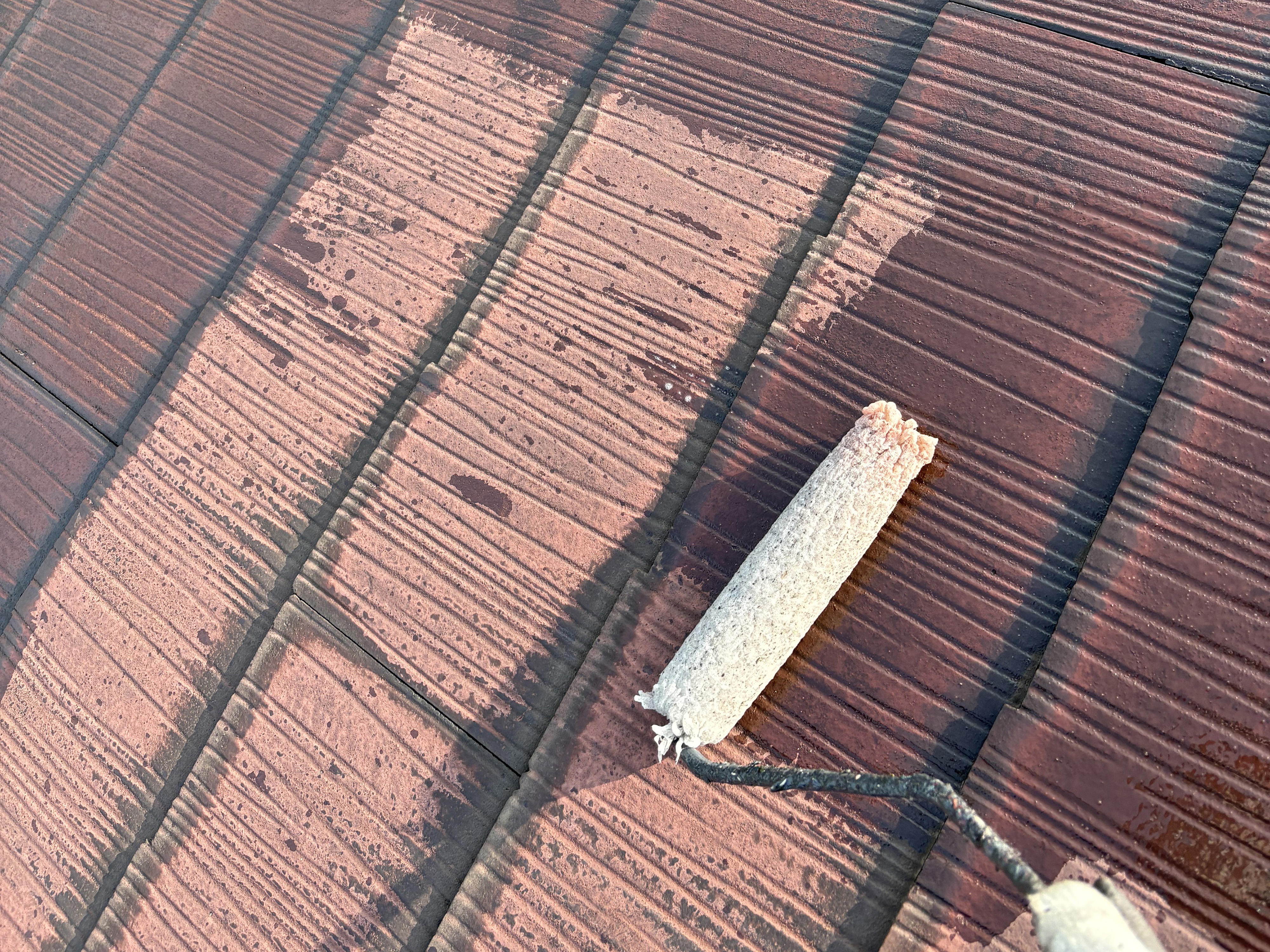 埼玉県上尾市T様邸の下塗り中の写真